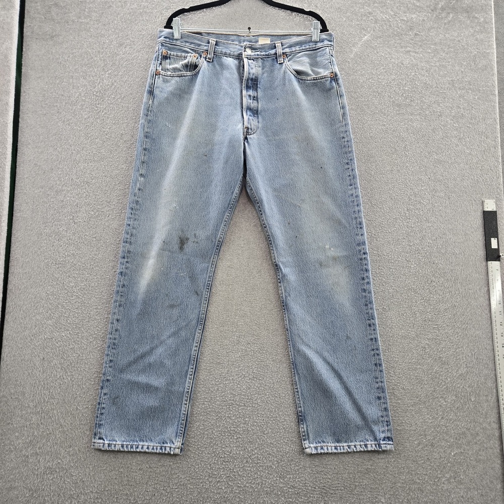 VINTAGE Levi's 501 Men Jeans 36X30 Blue Denim Original Fit Straight Y2K READ